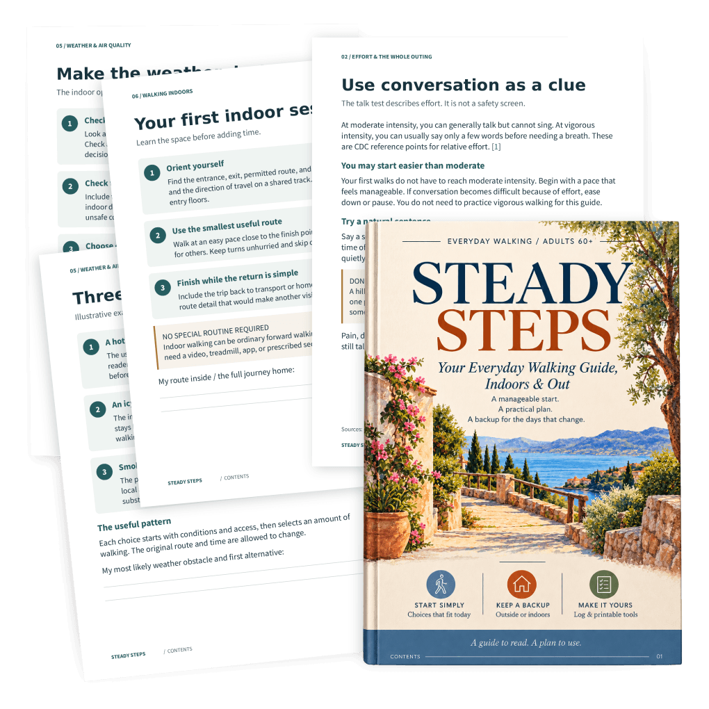 Steady Steps: Everyday Walking Guide for Adults 60+, Indoors & Out